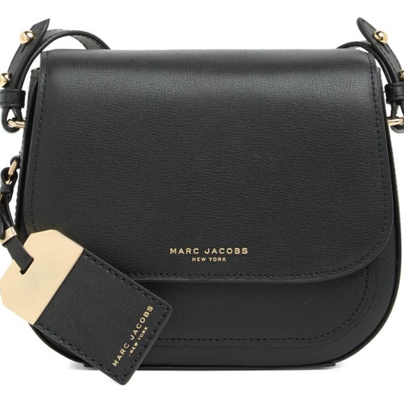 Marc Jacobs Mini Rider Black Leather Crossbody Bag Handbag Crossbody Purse NWT - Picture 4 of 13